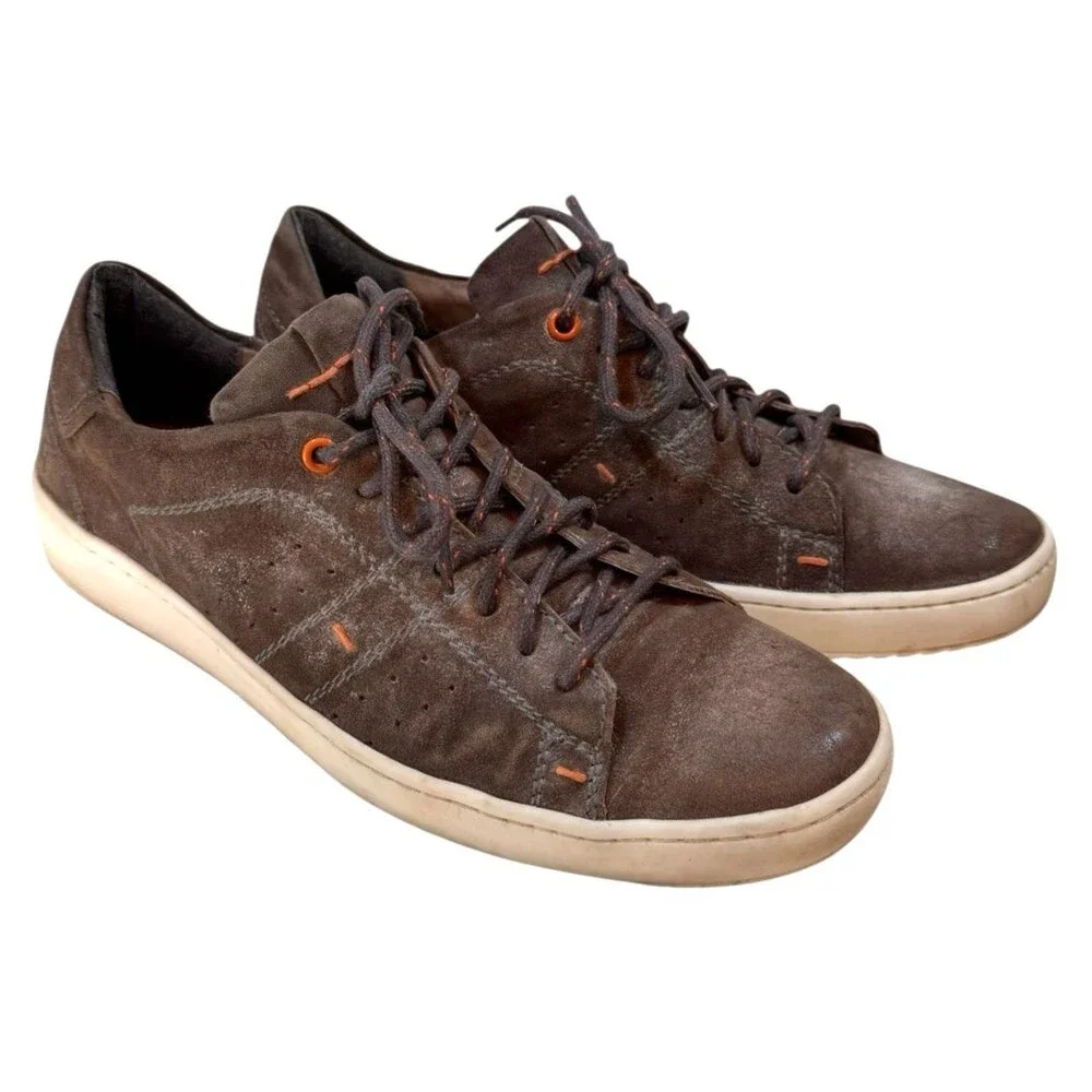 ROAN By Bed Stu Tennis Shoes 9 Men Henson Burnished Dark Grey Distressed Leather